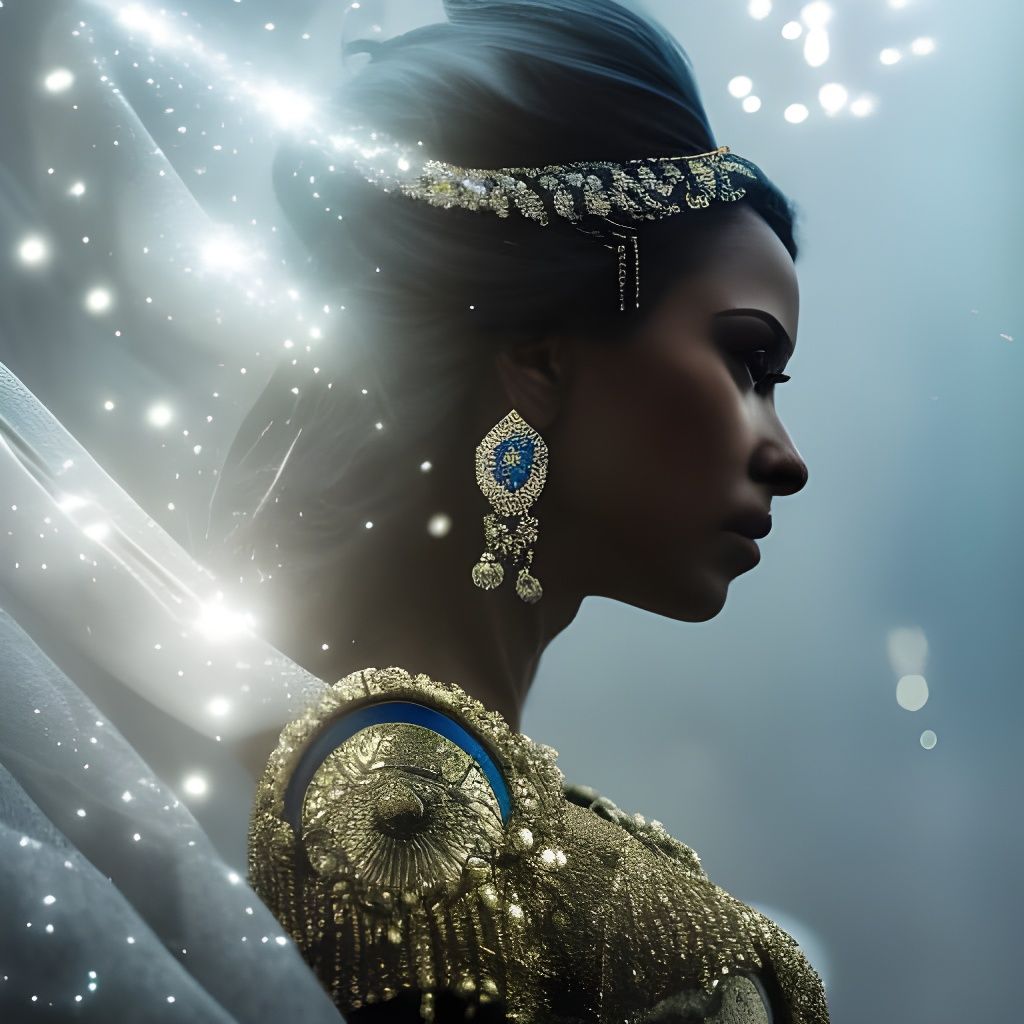 Platinum War Goddess Statue in Silver