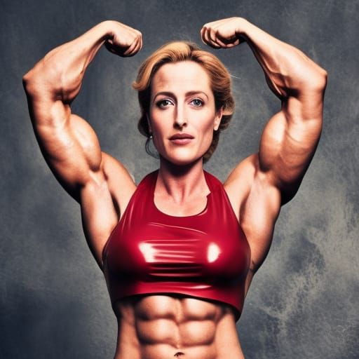Female Bodybuilder Flexing: Professional Photography