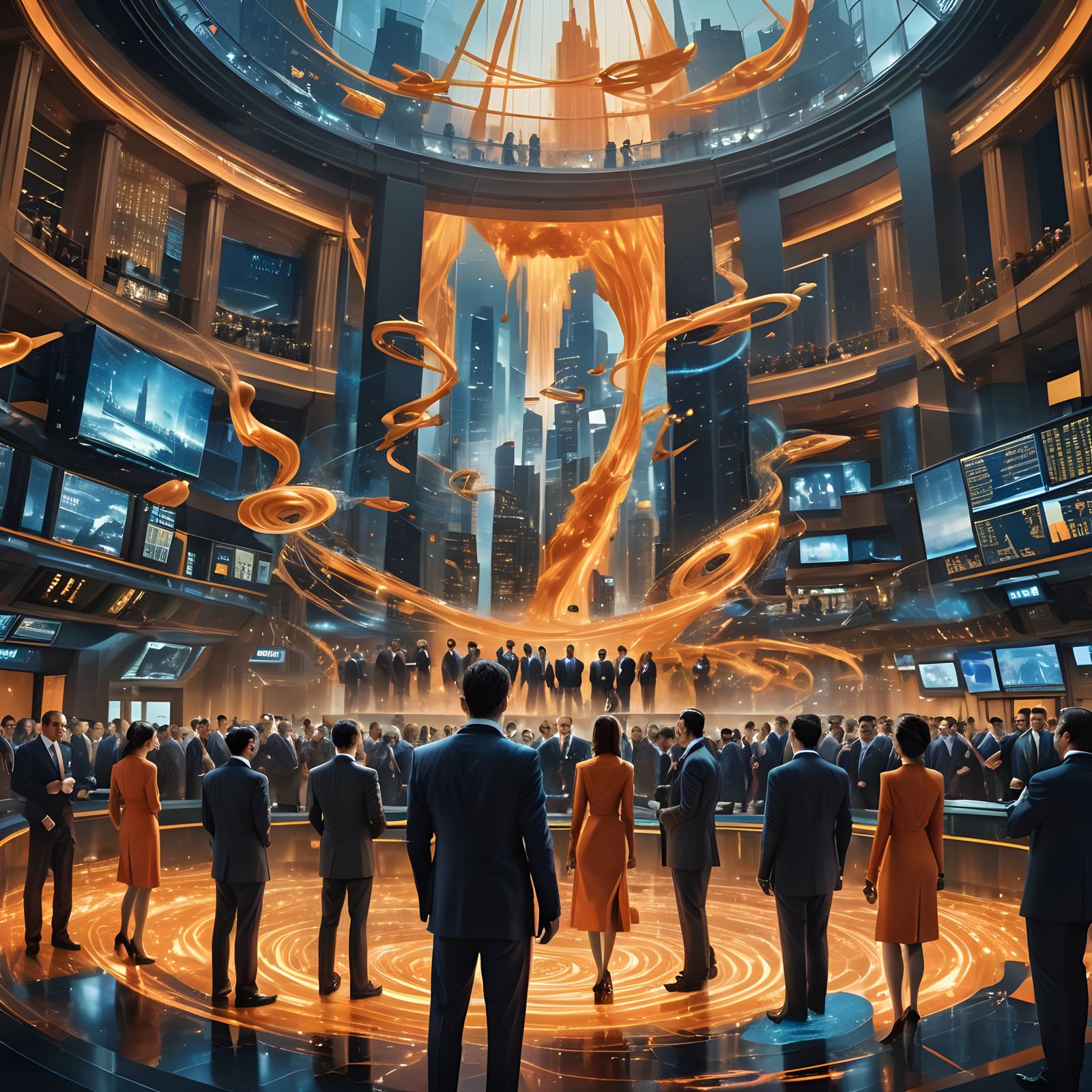 Client Inflow in Share Market Consulting: Matte Painting