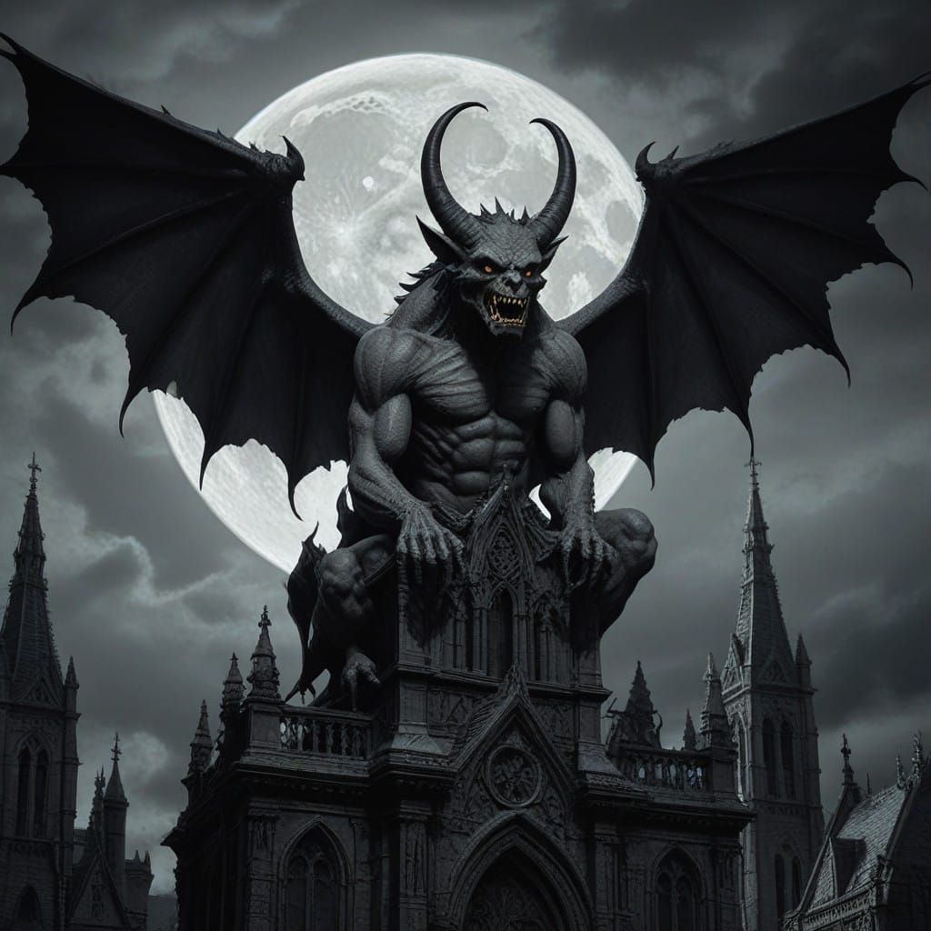 Gothic Cathedral Gargoyle Demon