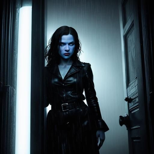 Film Noir: Woman at 'The Blue Angel' Doorway