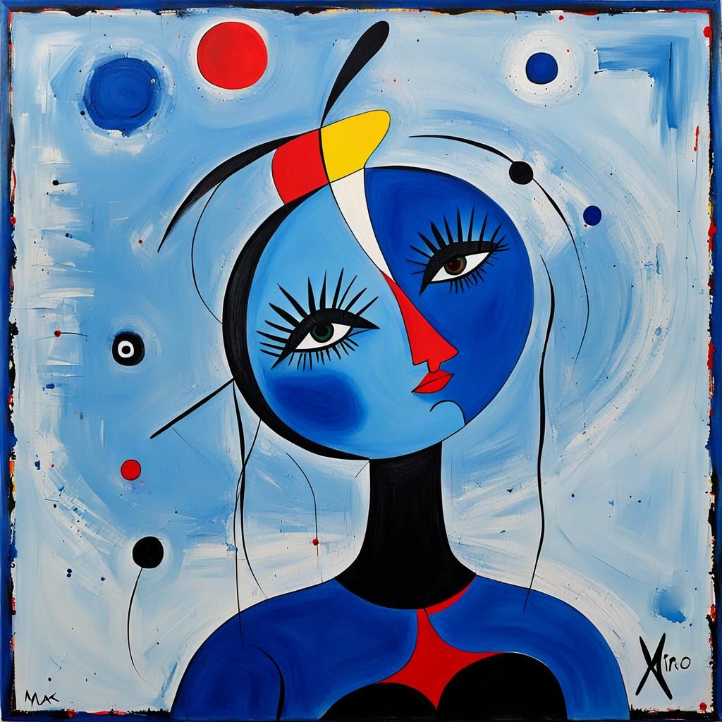Madame X: An Abstract Homage to Joan Miro