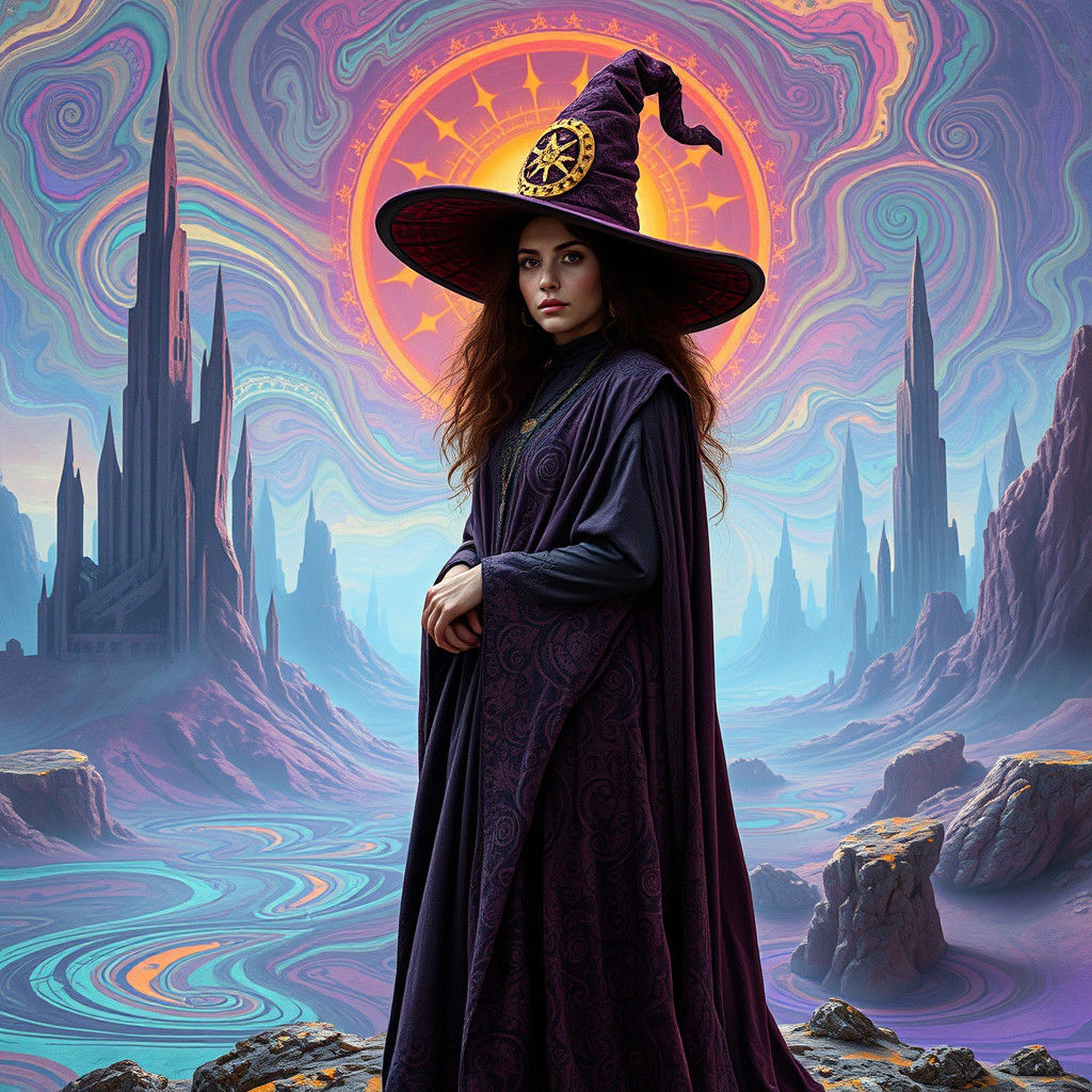 Psychedelic Witch in a Dystopian Utopia