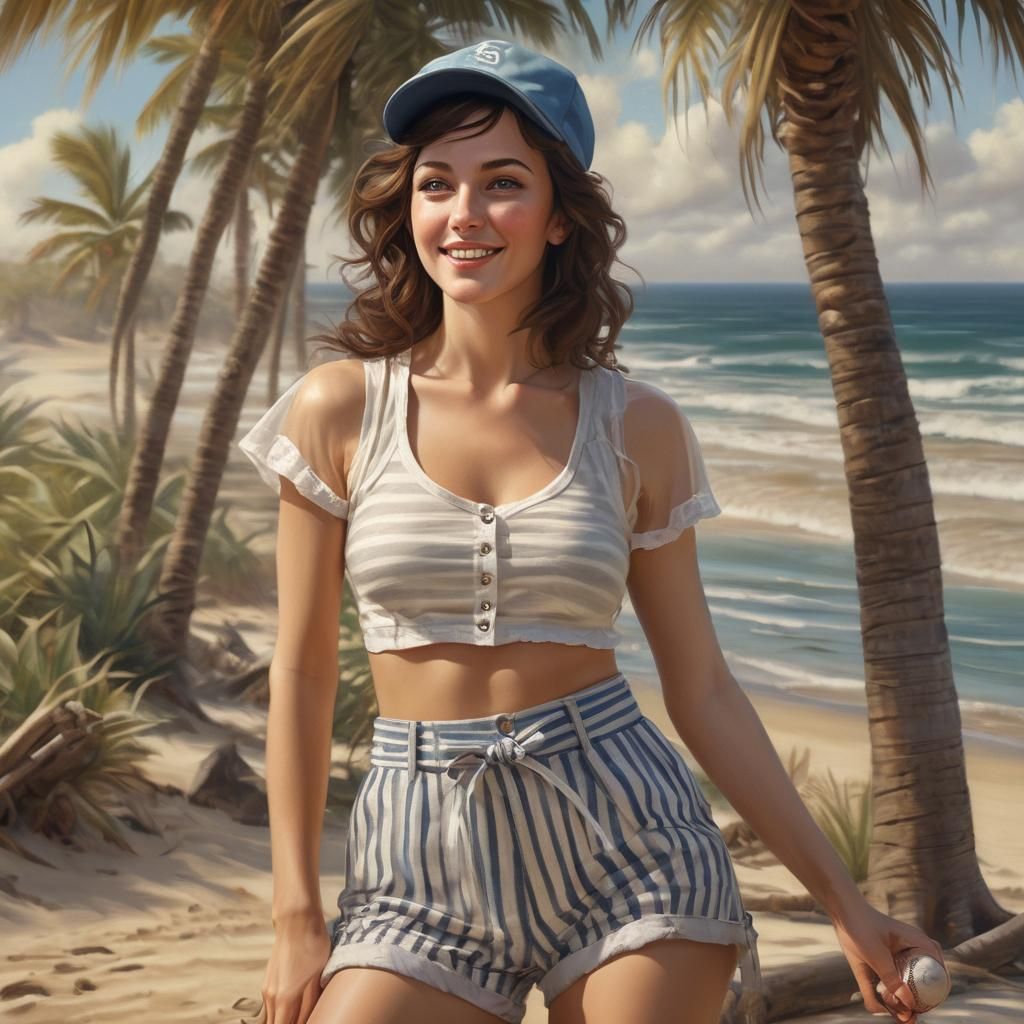 Playing on the beach