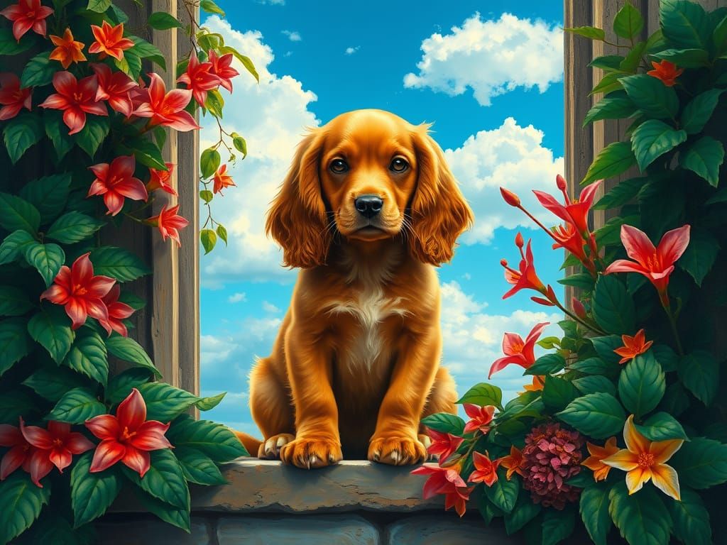 Spaniel, Sunny Day