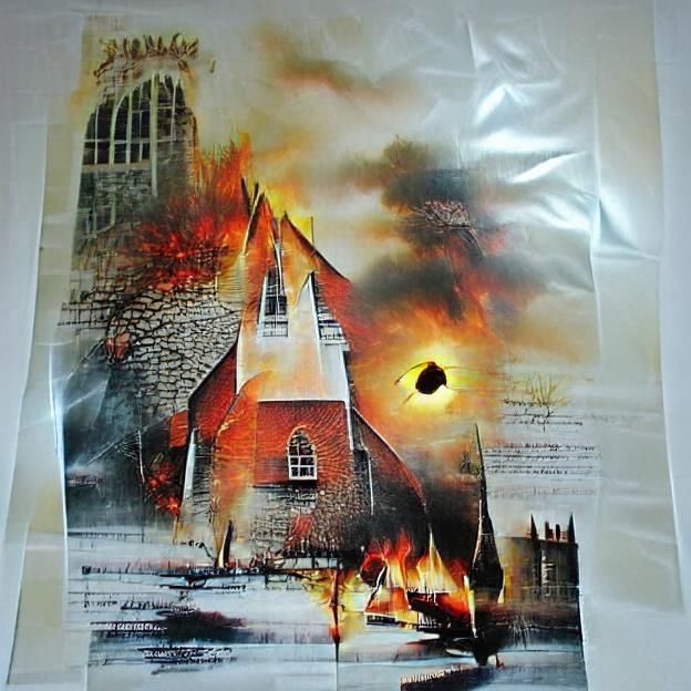 Burning Church: Dark Poster Art