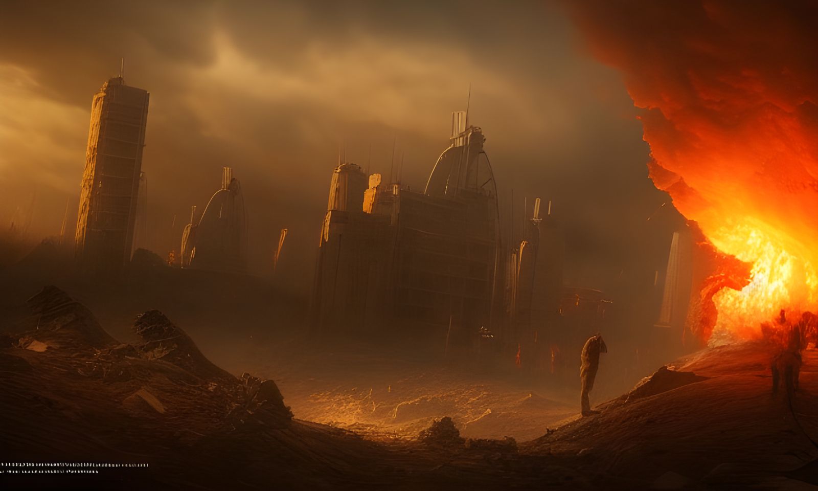 Post-Apocalyptic World Destroyed by Nukes