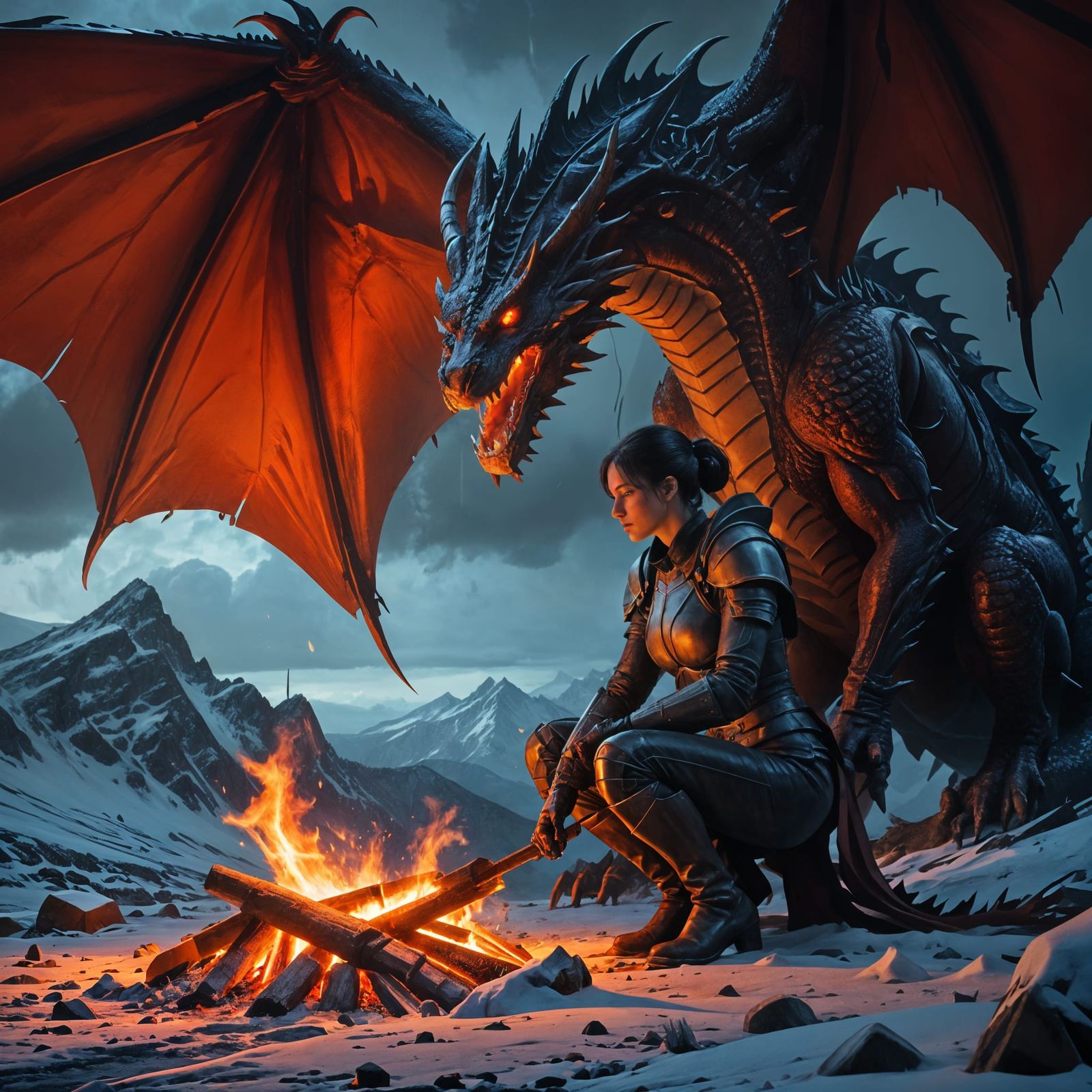 Dragon's Shelter: A Moment of Warmth Amidst the Blizzard