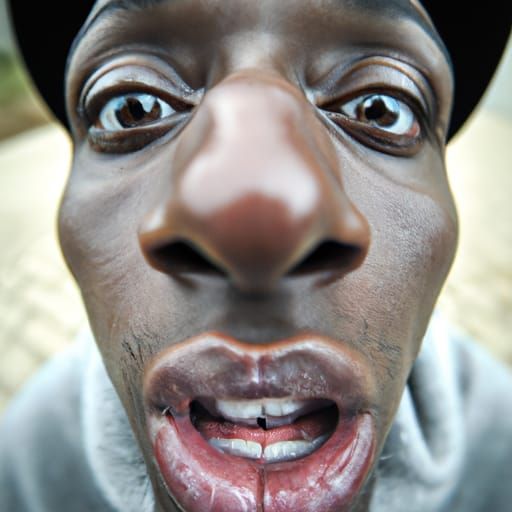 Rapper Portrait in the Style of Street Photography