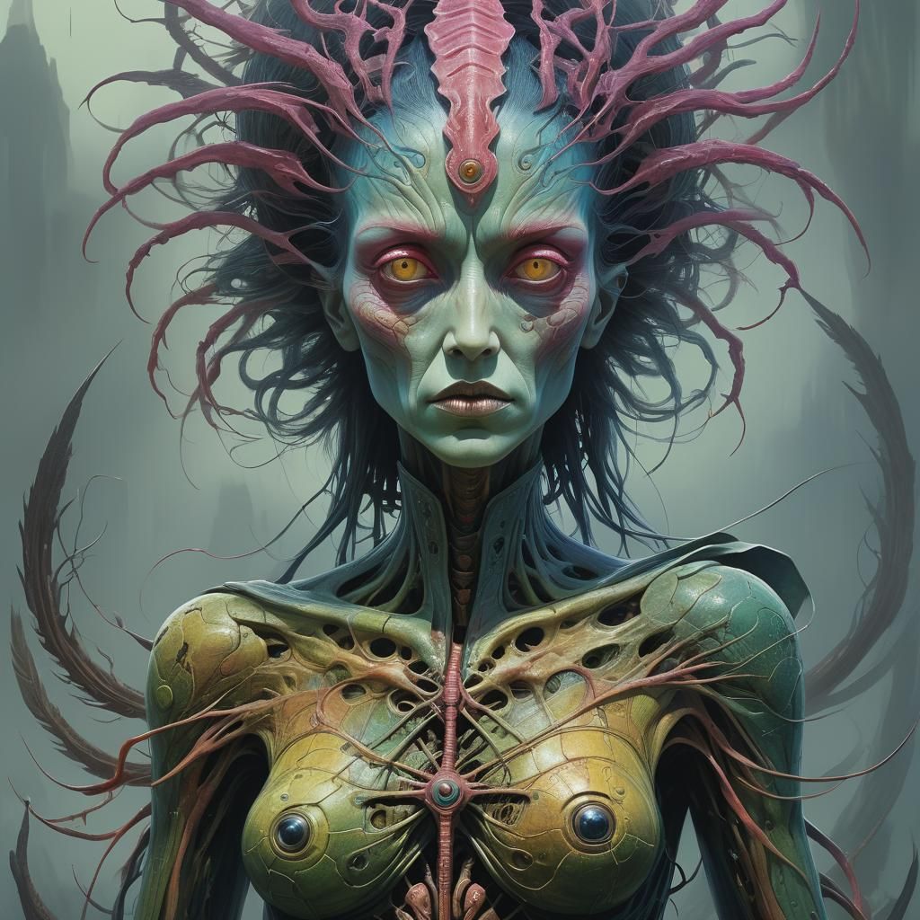 Ethereal Goddess in Dark Fantasy Realism Style