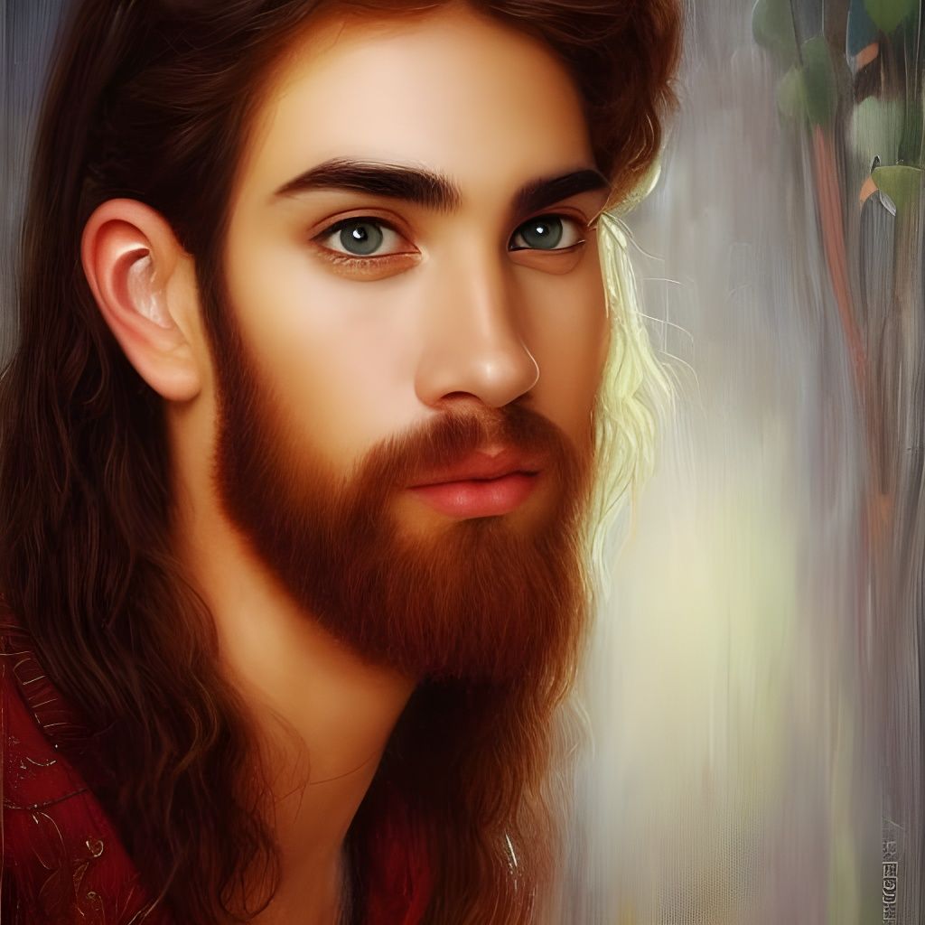 Ornate Portrait of a Handsome Young Man