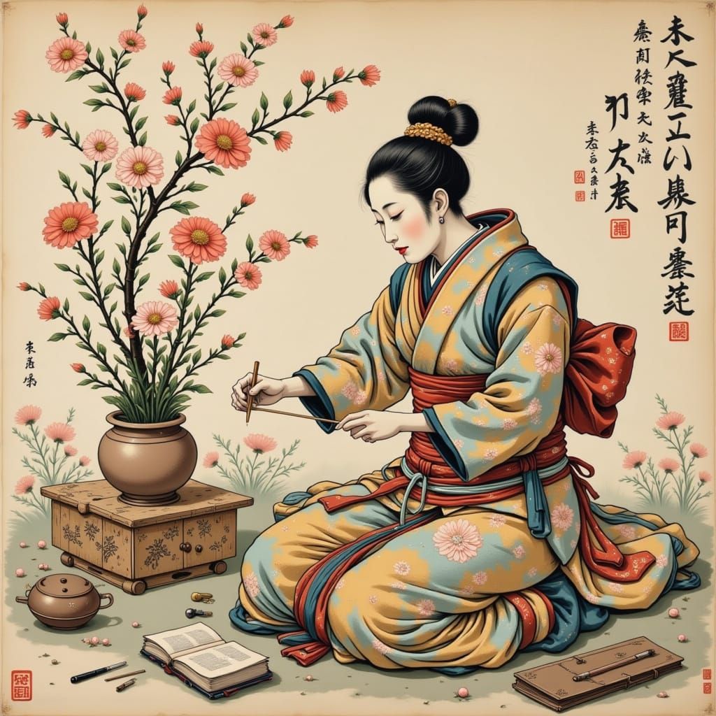 Surreal Japanese Robot Performs Kabuki Calligraphy in Ukiyo-...