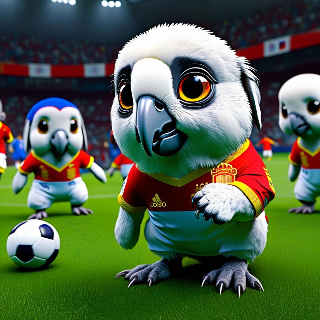 Euro 2024: Spain vs. France in Chibi 3D