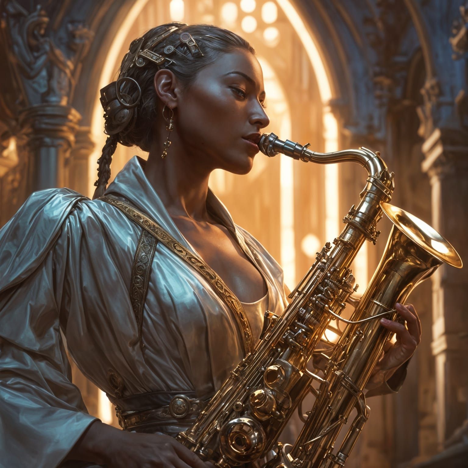 A Bard with Saxophone