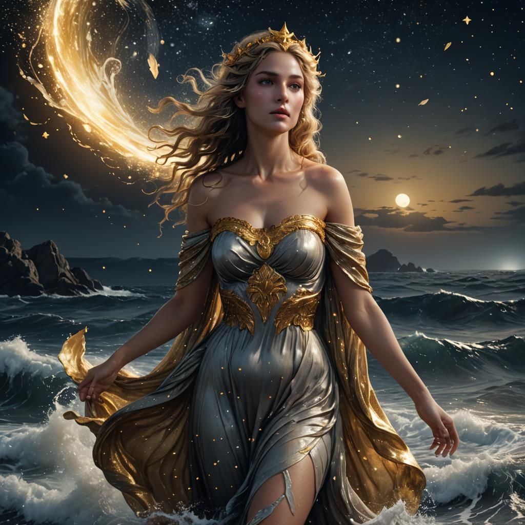Aphrodite Rising from the Sea: Digital Matte Painting