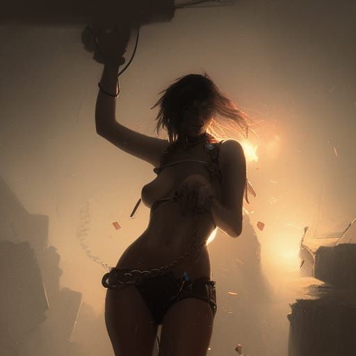 Chained Woman: Dark Fantasy Concept Art