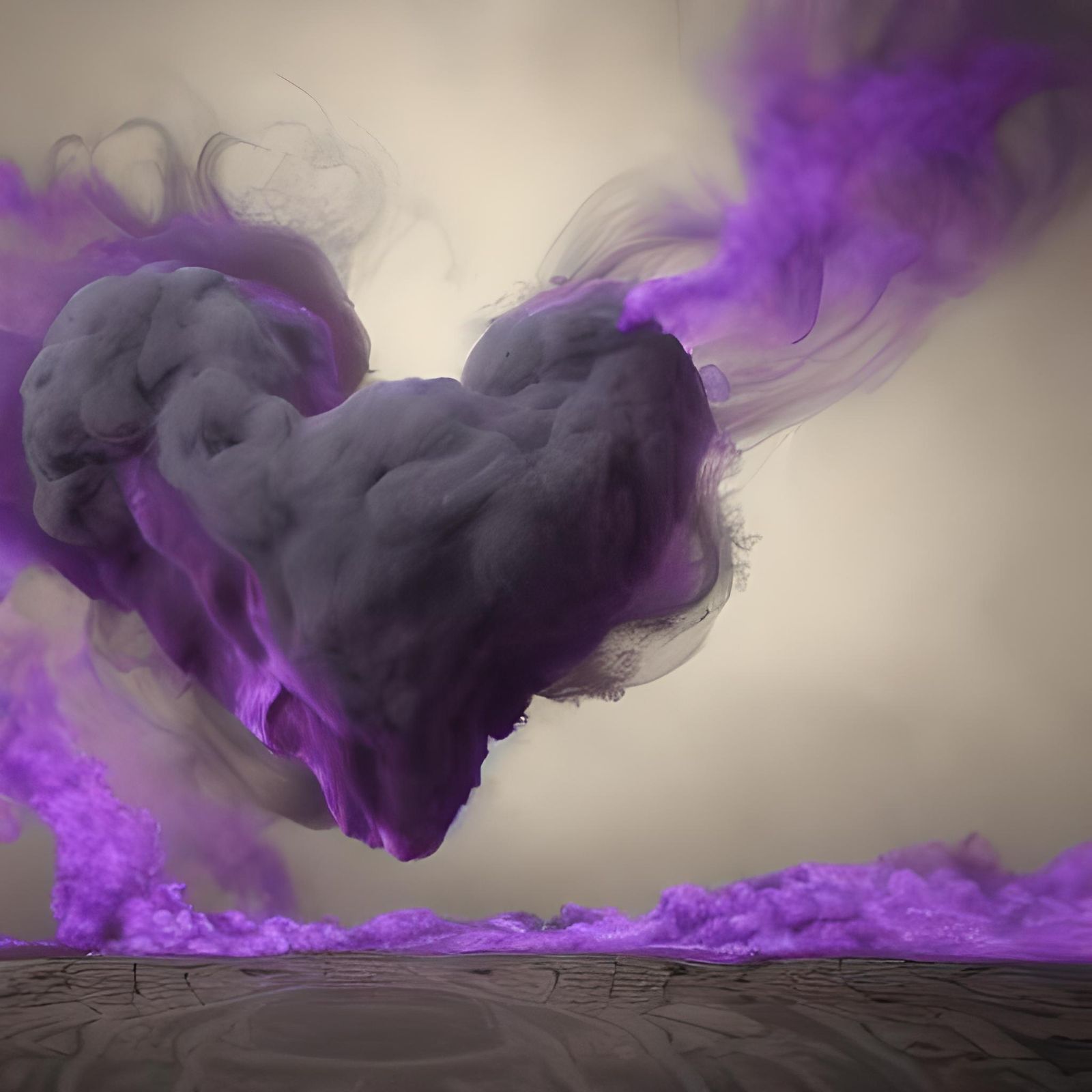 Purple Smoke Heart: Detailed Fantasy Concept Art