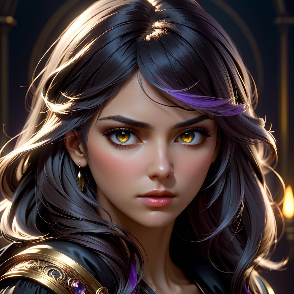 Melancholy Portrait in Hyperdetailed Digital Art Style