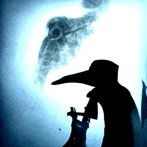 Eerie Plague Doctor in Traditional Attire