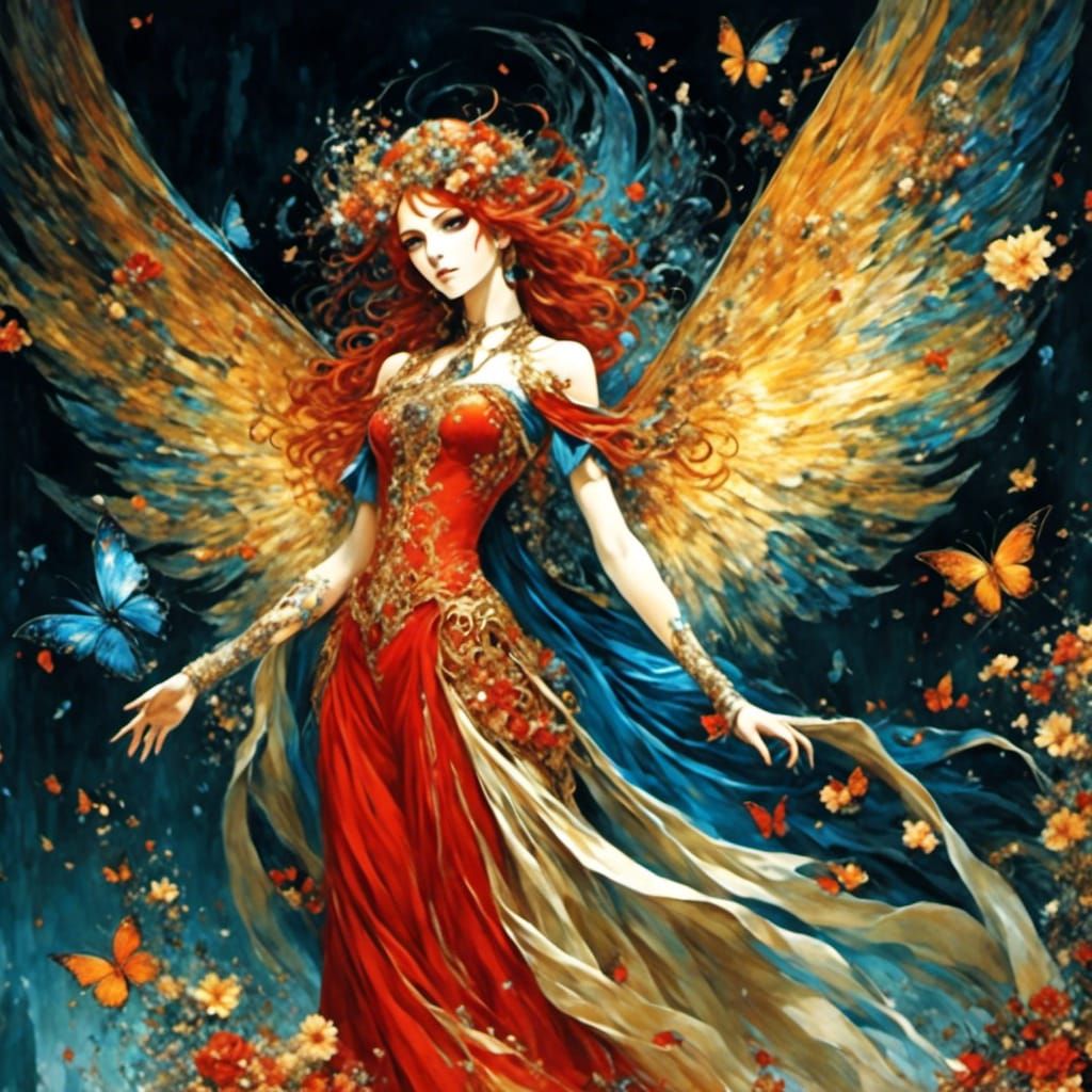 Beautiful Manga Anime Fairy in Digital Art Style