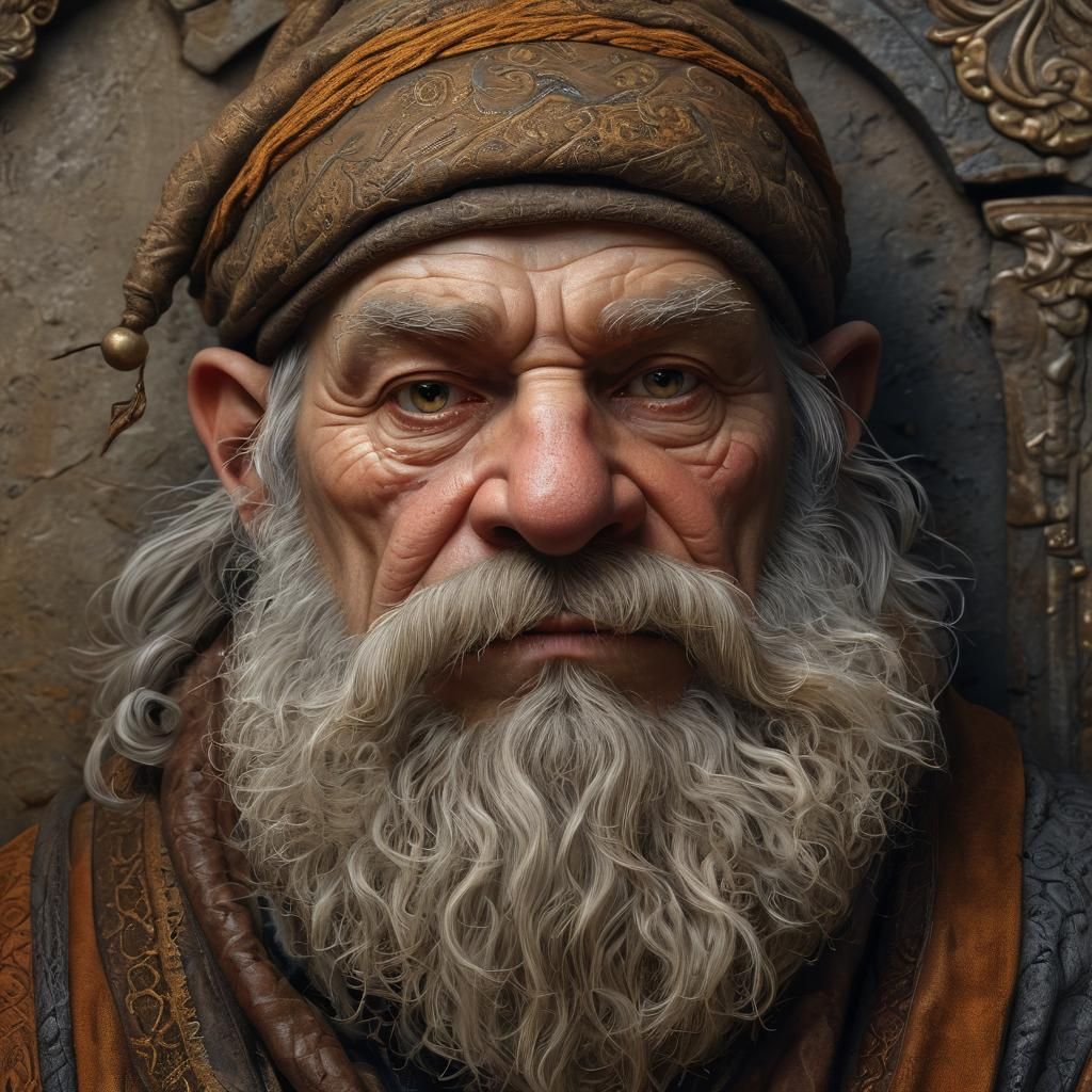 Dwarf Alchemist Portrait in Fantasy Art Style