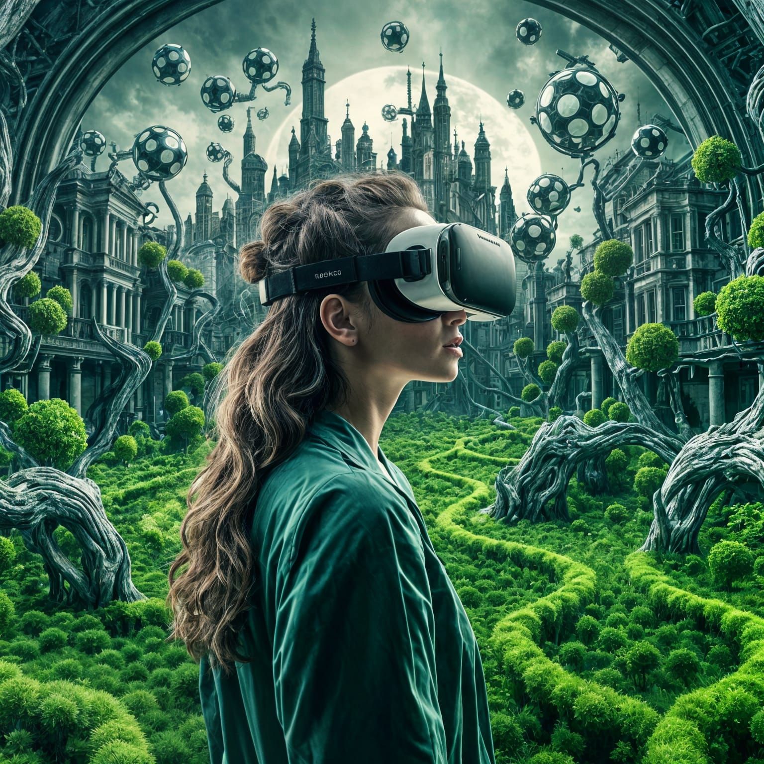 VR Headset Reveals Dystopian Reflection