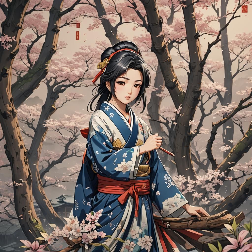 Japanese Woodblock Art Inspired by Anime