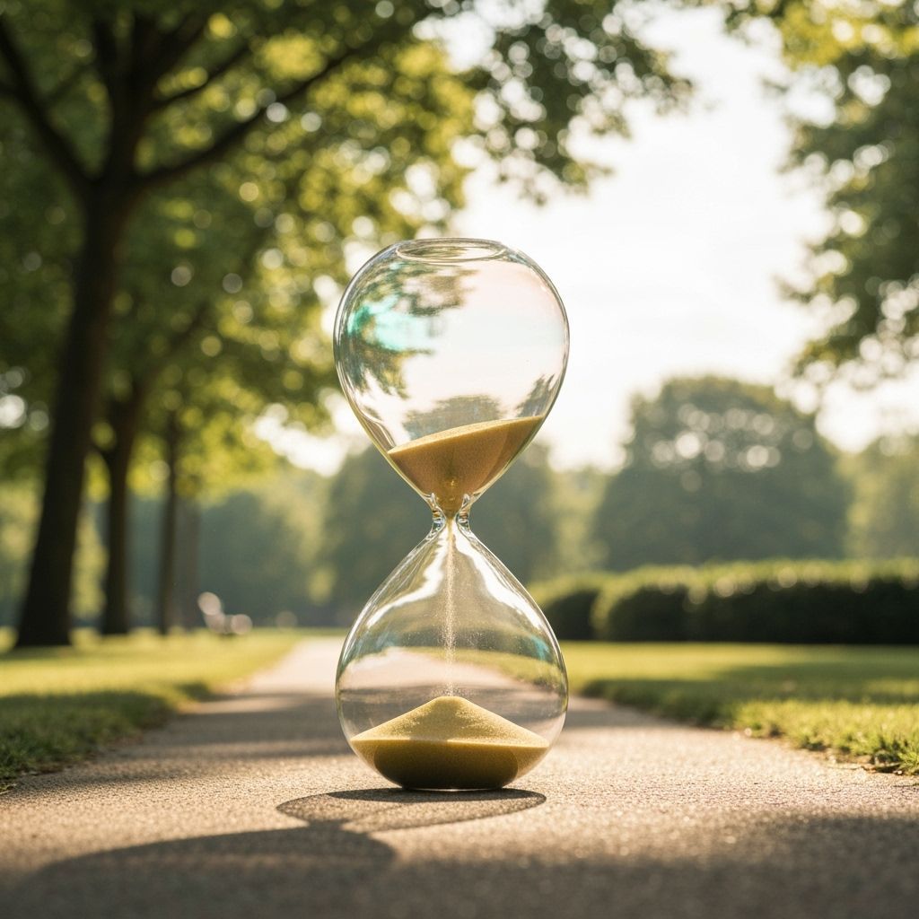 Glass Hourglass in Park Sunlight: Photography Style