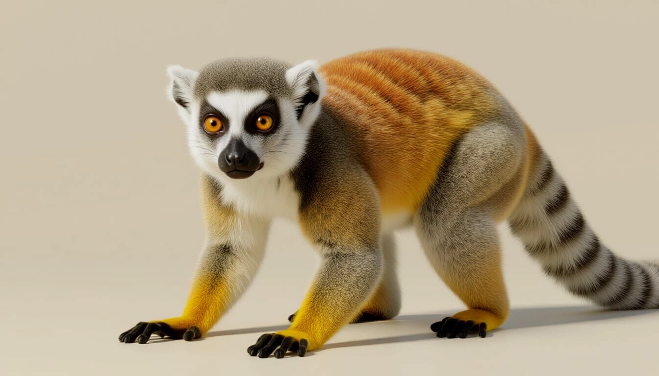 Photorealistic Senegal Bush Lemur Portrait