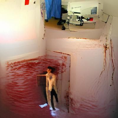 Fierce Elf Warrior Covered in Blood