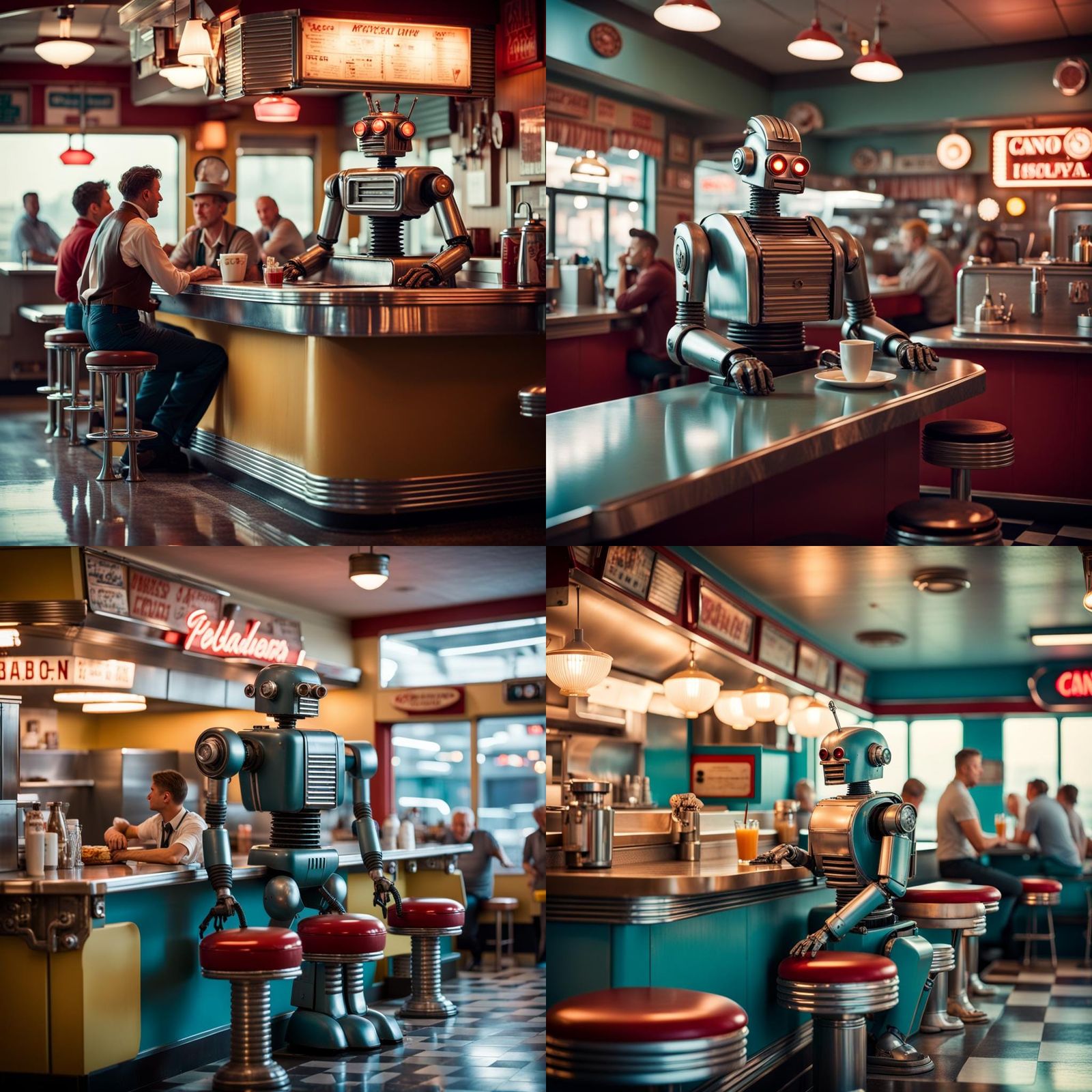 Post-Apocalyptic 1950s Robot Diner