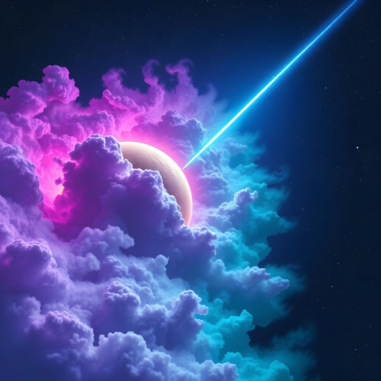 Cosmic Shooting Star Over a Distant Alien World