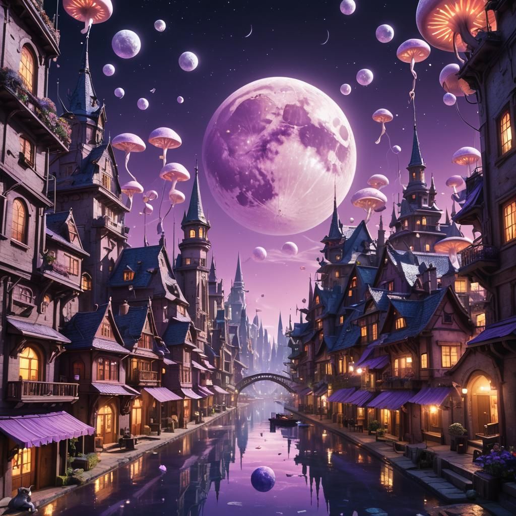 Moon City of Cats: Fantasy Concept Art