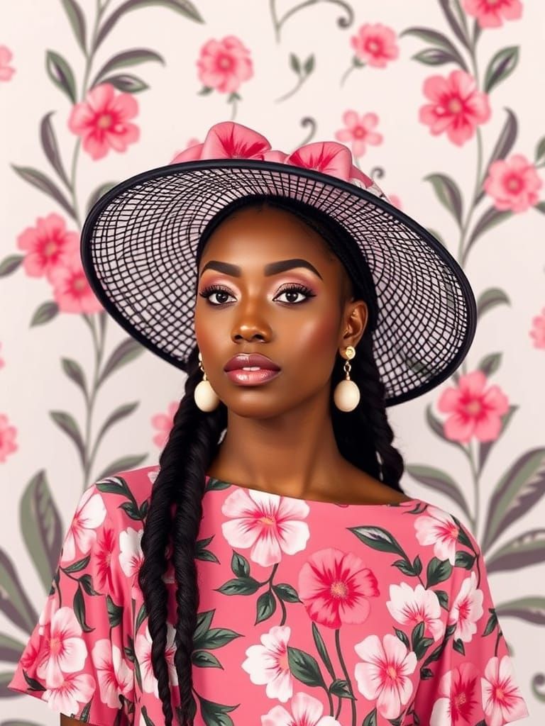 Floral Pink Portrait in Jane Jaylicious Aesthetic