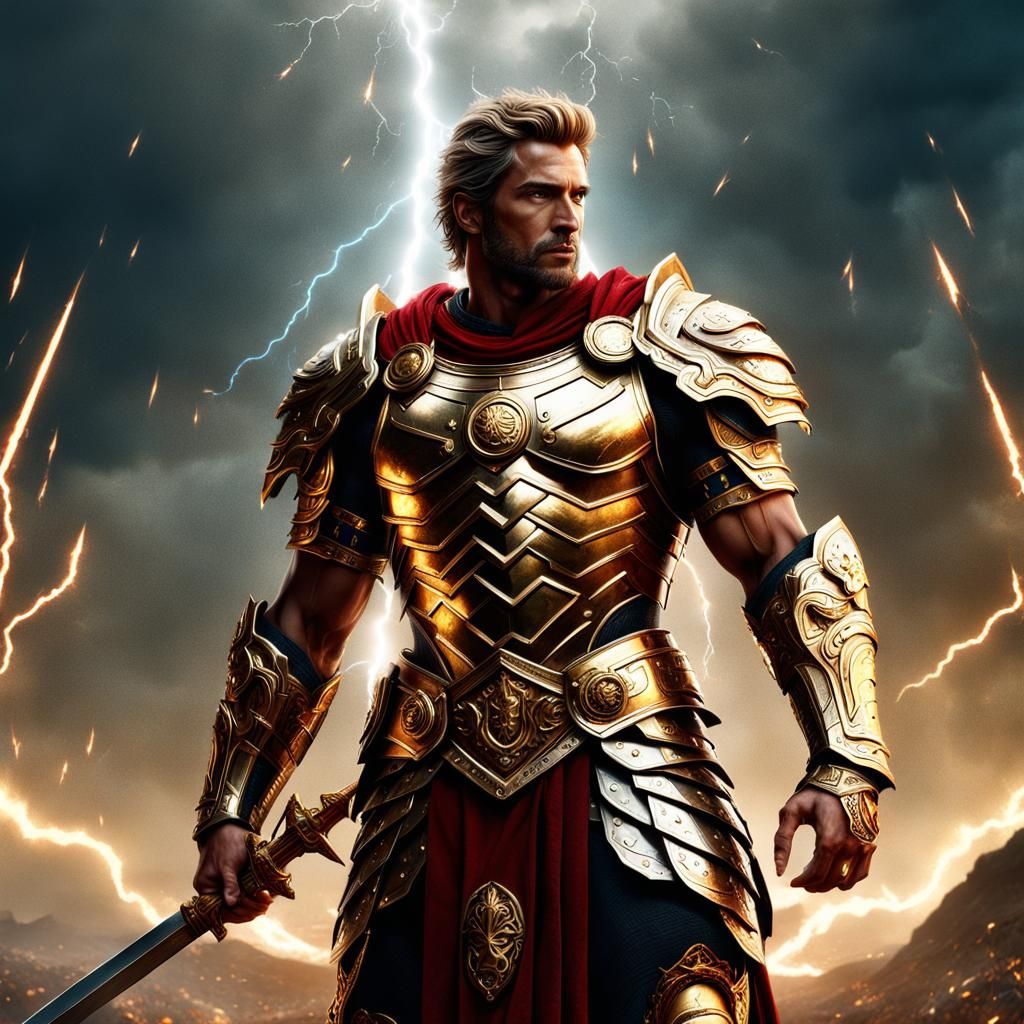 Apollo: Godlike Warrior in Golden Armor