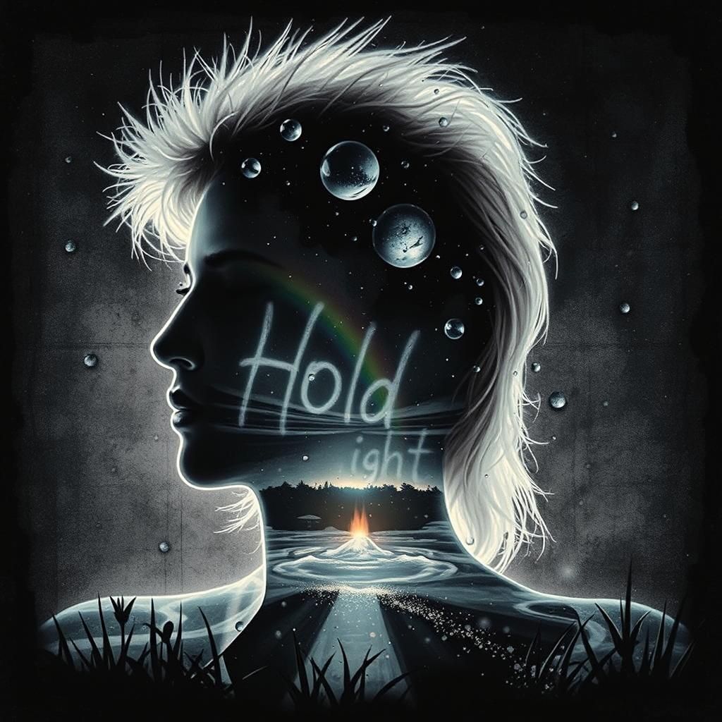 Rainbow Dew Drops: Surrealist Dreamscape in Warm Light