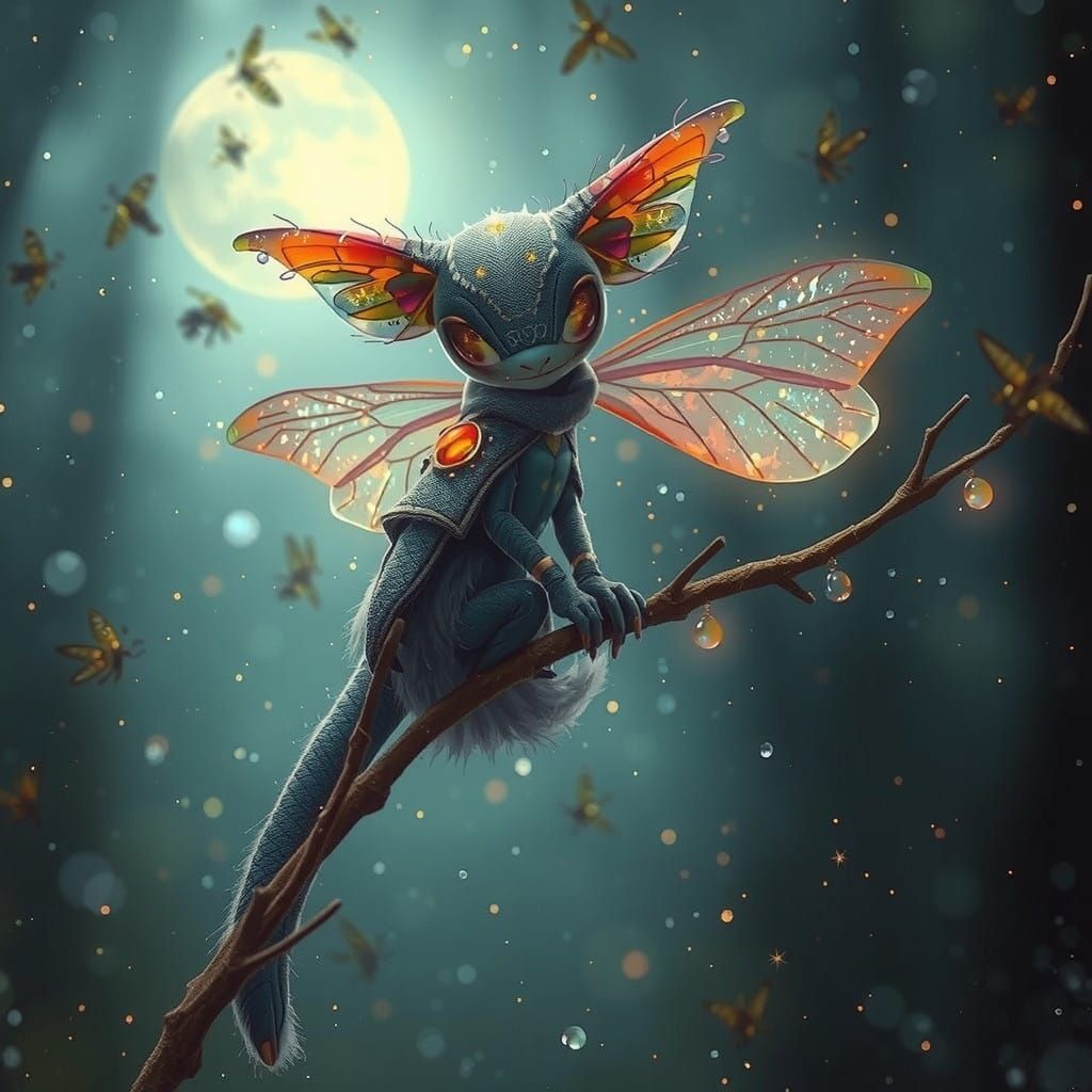 Enchanted Firefly Amidst Whimsical Flame
