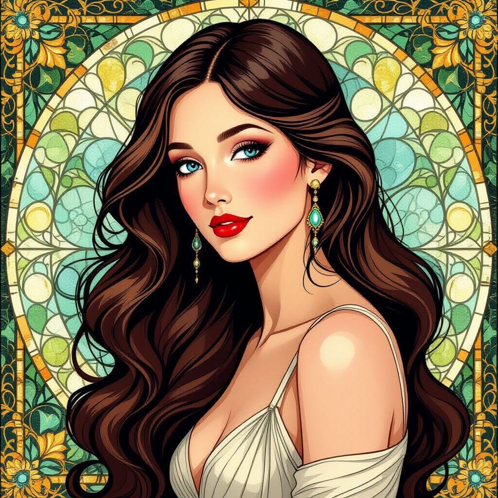 Elegant Woman in Art Deco Style