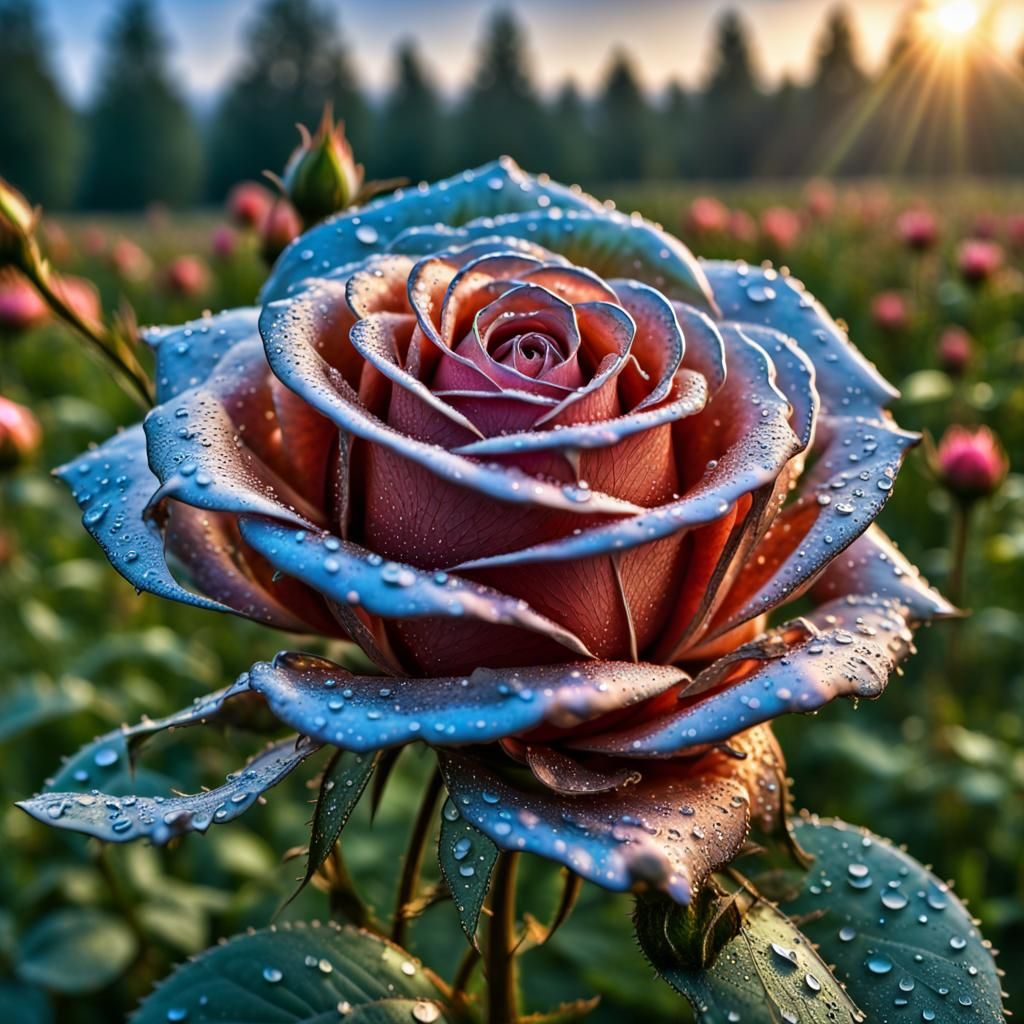 Rose In Morning Dew