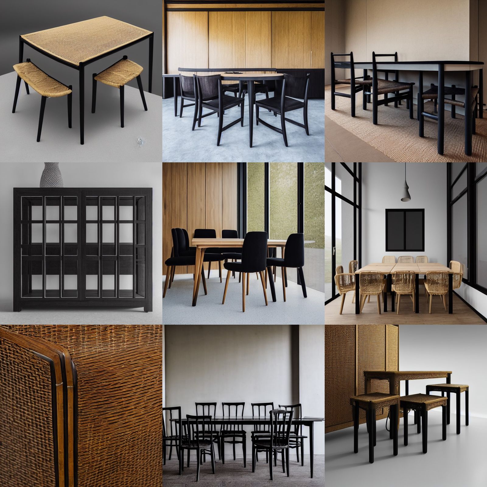 Lombok Black Furniture in Cel-Shaded Photography