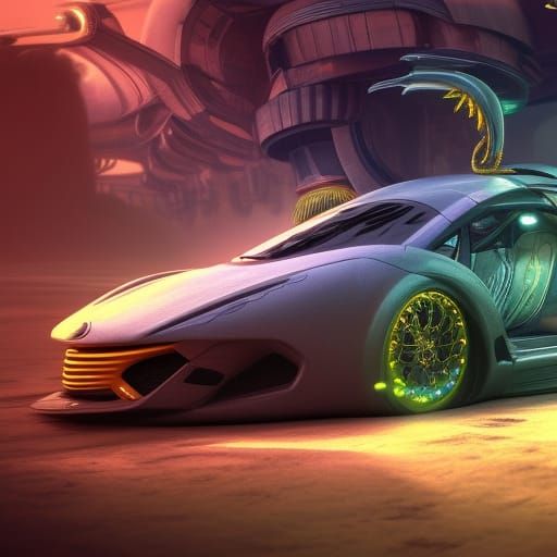 Futuristic Cars in Detailed Matte Painting