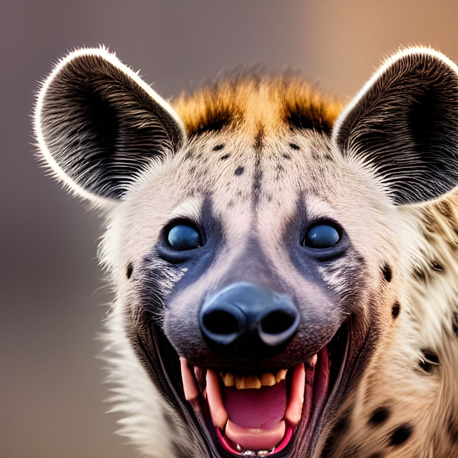 Happy Hyena Smiling: Professional Wildlife Photography