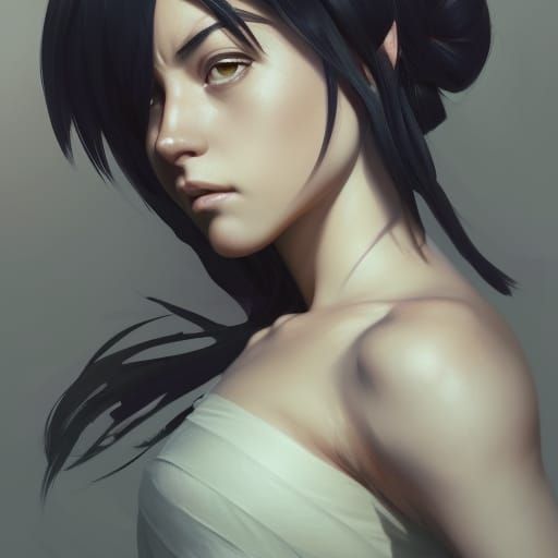 Hyperdetailed Portrait of Hinata Hyuga in 8k