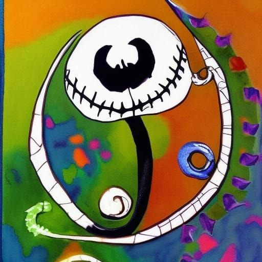 Abstract Nightmare Before Christmas Art