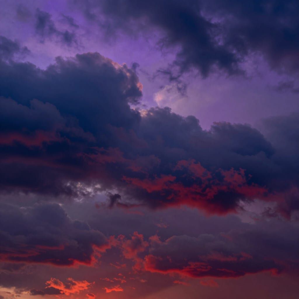 Epic Sky with Dramatic Clouds in Maximalist Color Palette