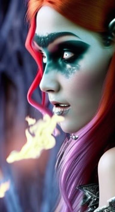 Gothic Zombie Fairy Princess Illustration