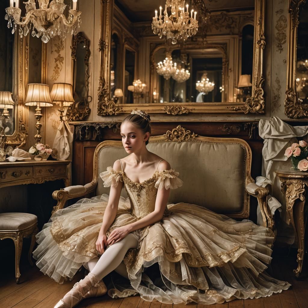 Ballerina Nursing Ankle in Ornate Dressing Room