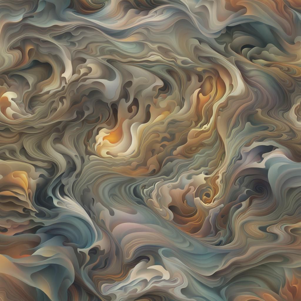 Abstract Expressionism with Fractal Zentangle Details