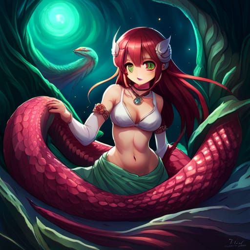 Gorgeous Lamia Monster Girl in Flamenco Style