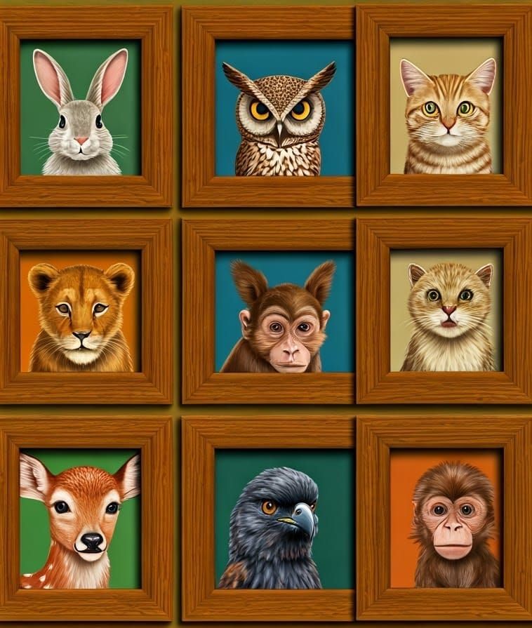 Brady Bunch Style Multi Cam Split Screen with Animals